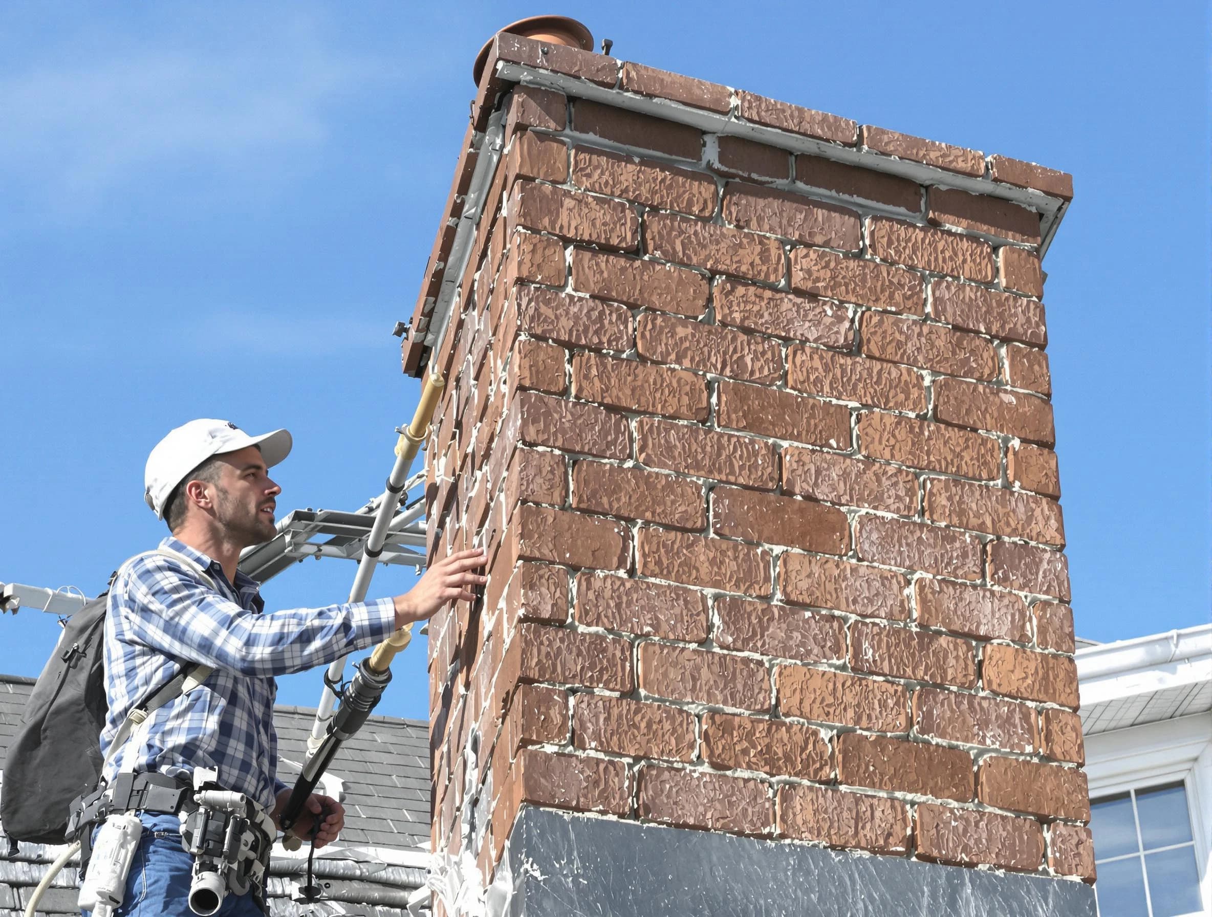 Brickwork for a chimney rebuild by Odenville Chimney Sweep in Odenville, AL