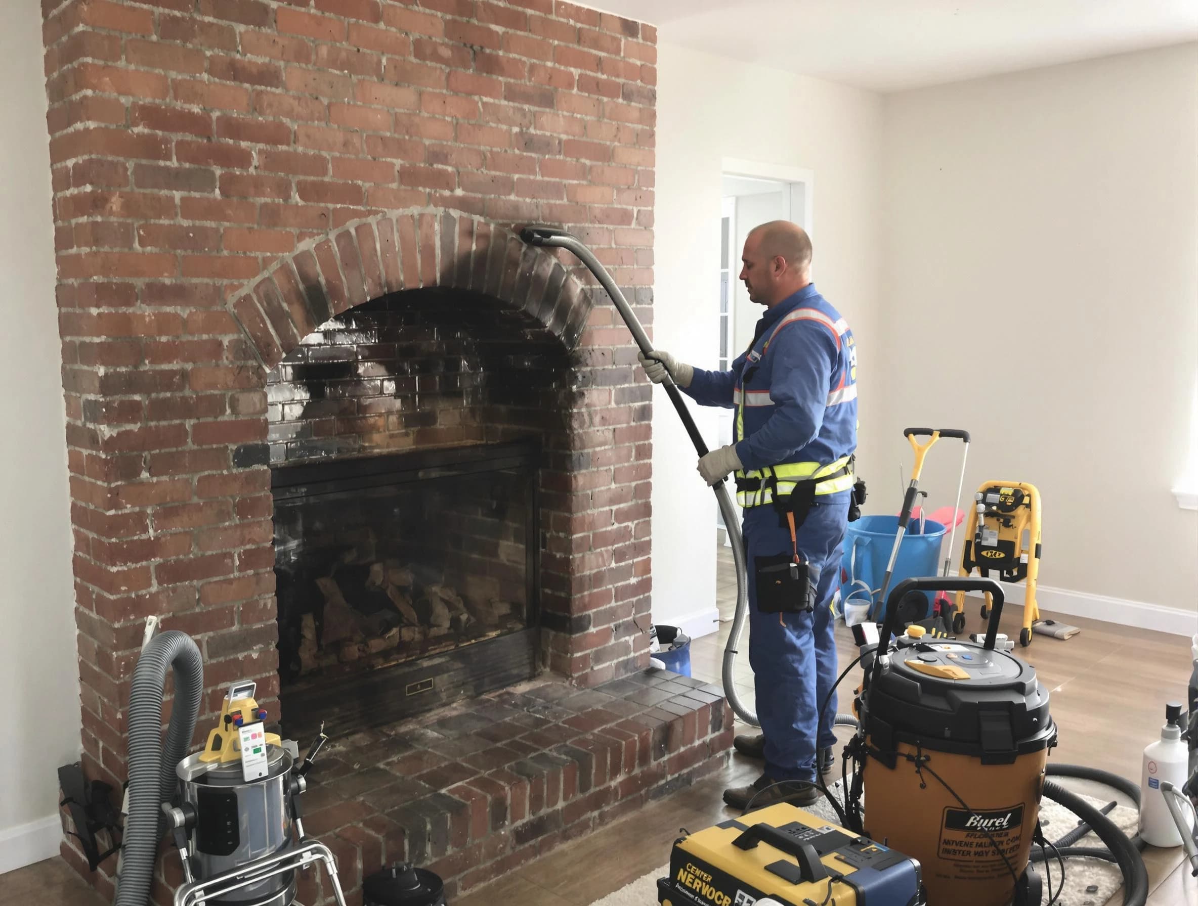 Odenville Chimney Sweep expert performing detailed chimney sweep in Odenville, AL