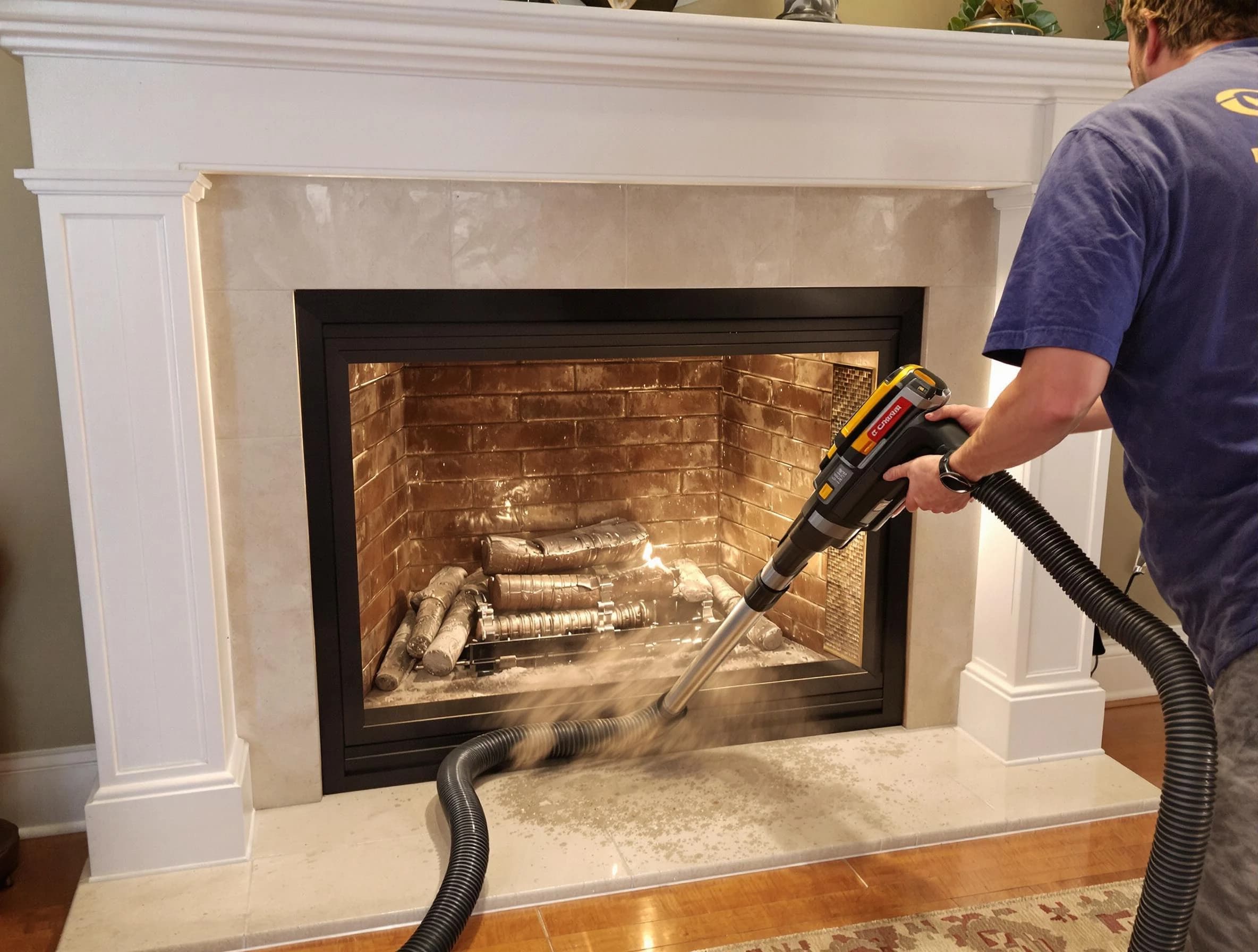 Fireplace cleaning performed by Odenville Chimney Sweep in Odenville, AL