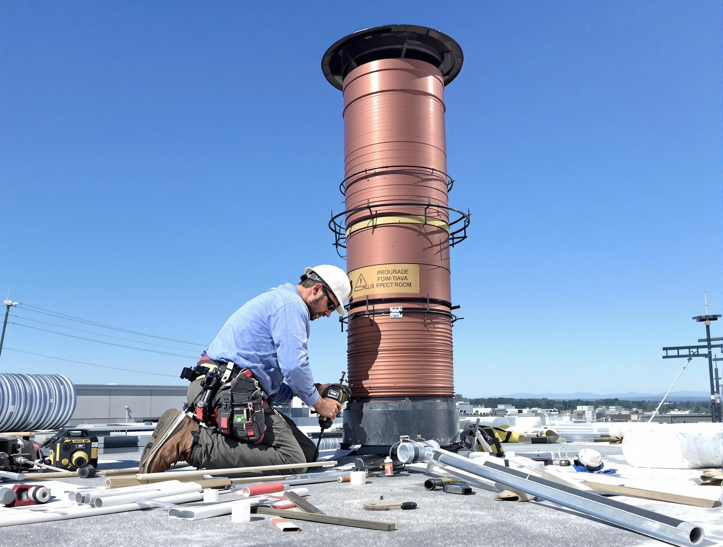 Installed chimney liner by Odenville Chimney Sweep in Odenville, AL