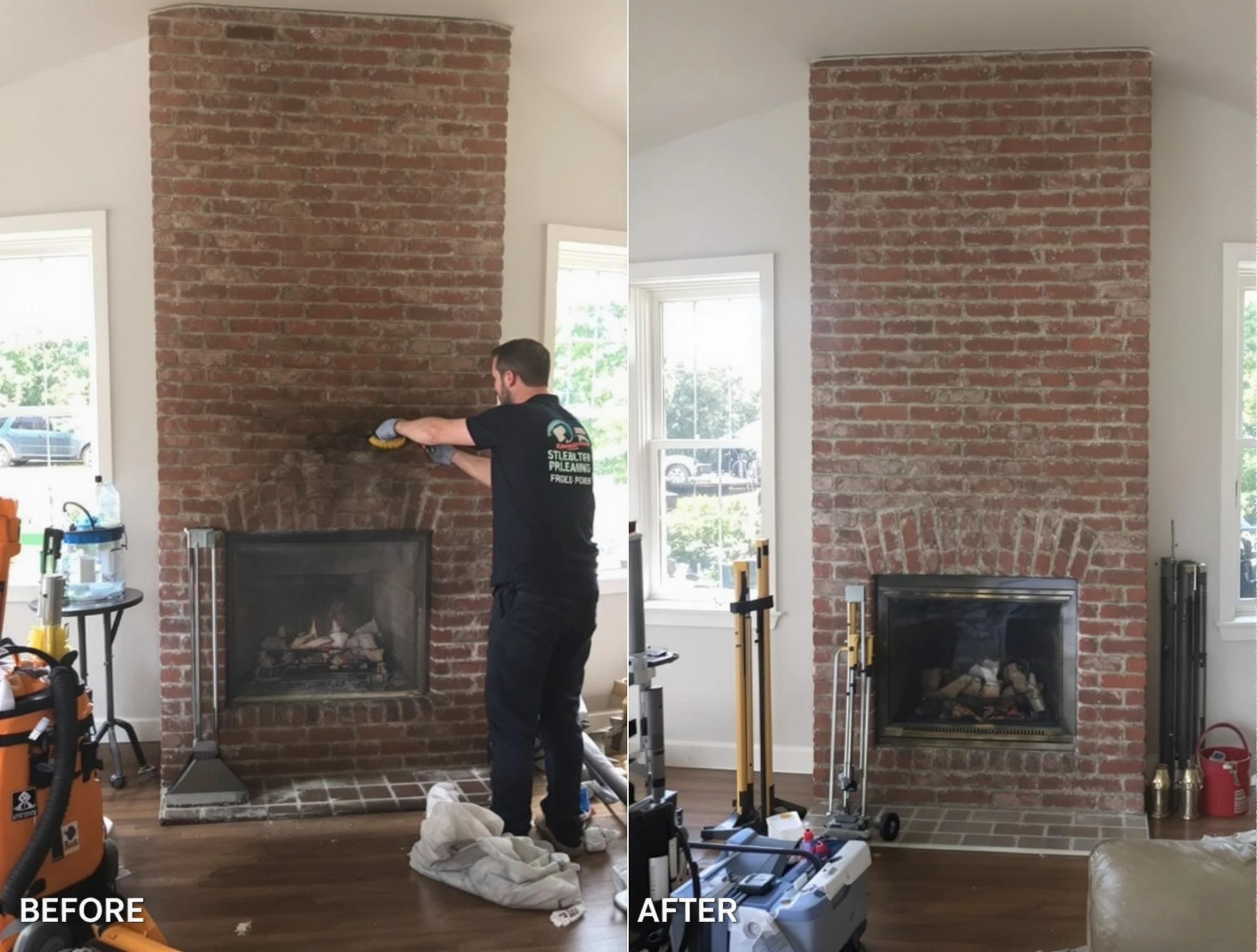 Finished chimney sweeping service by Odenville Chimney Sweep in Odenville, AL