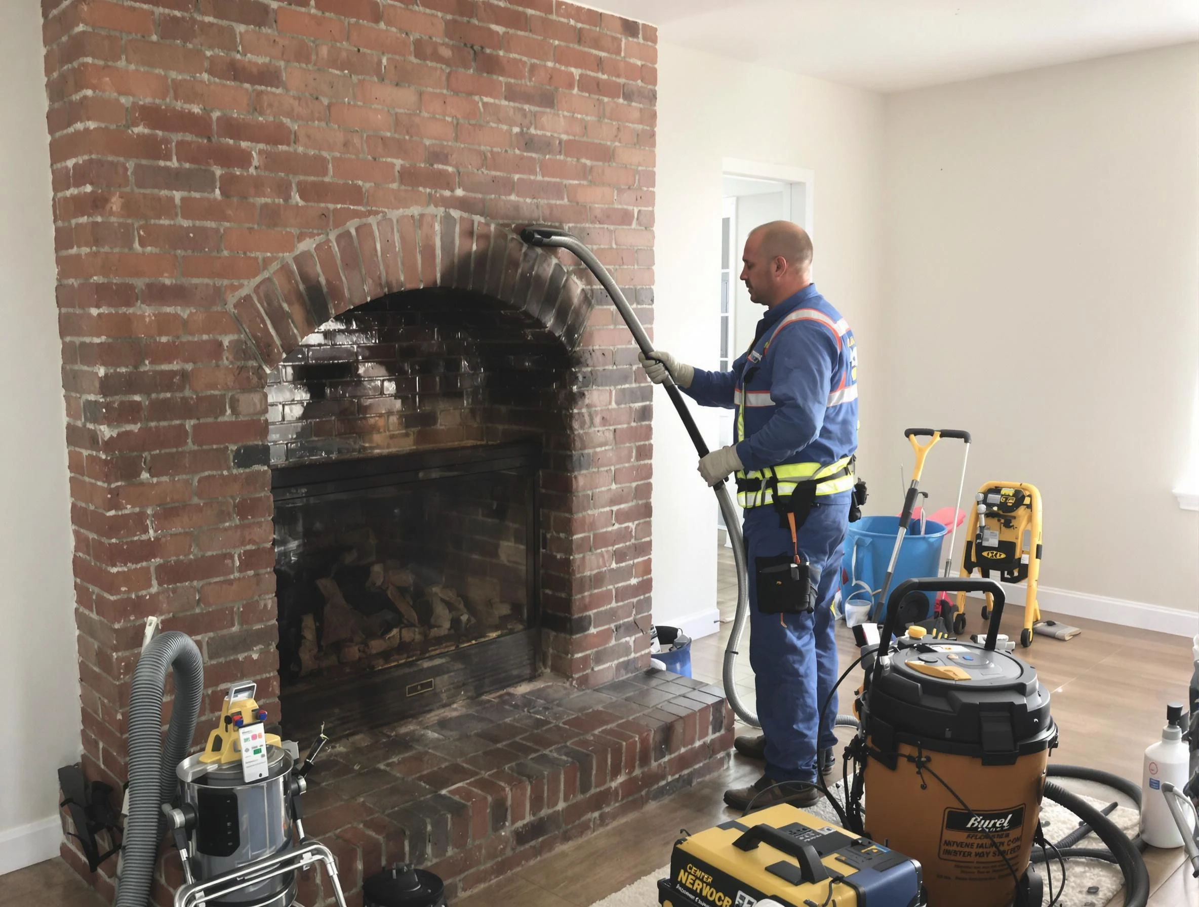 Odenville Chimney Sweep expert performing detailed chimney sweep in Odenville, AL