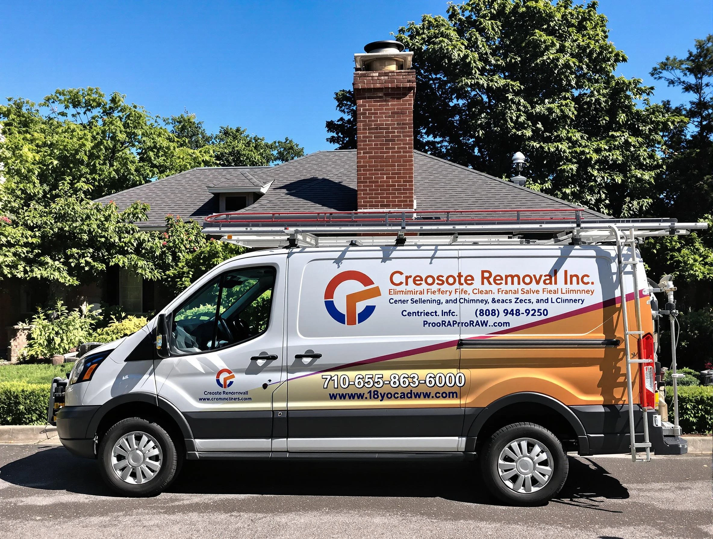 Odenville Chimney Sweep technician removing creosote safely in Odenville, AL